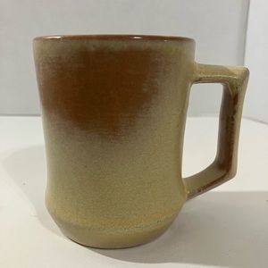Vintage Frankoma Coffee Mug C5 Beige with Ombré Type Color
